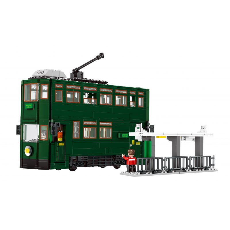 ROYAL TOYS RT19 non Lego XE ĐIỆN HỒNG KÔNG bộ đồ chơi xếp lắp ráp ghép mô hình City CITY STORY HONG KONG TRAMWAYS Thành Phố 948 khối