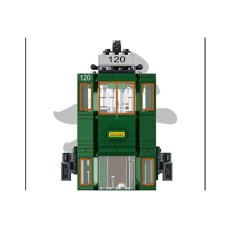ROYAL TOYS RT19 non  XE ĐIỆN HỒNG KÔNG bộ đồ chơi xếp lắp ráp ghép mô hình City CITY STORY HONG KONG TRAMWAYS Thành Phố 948 khối