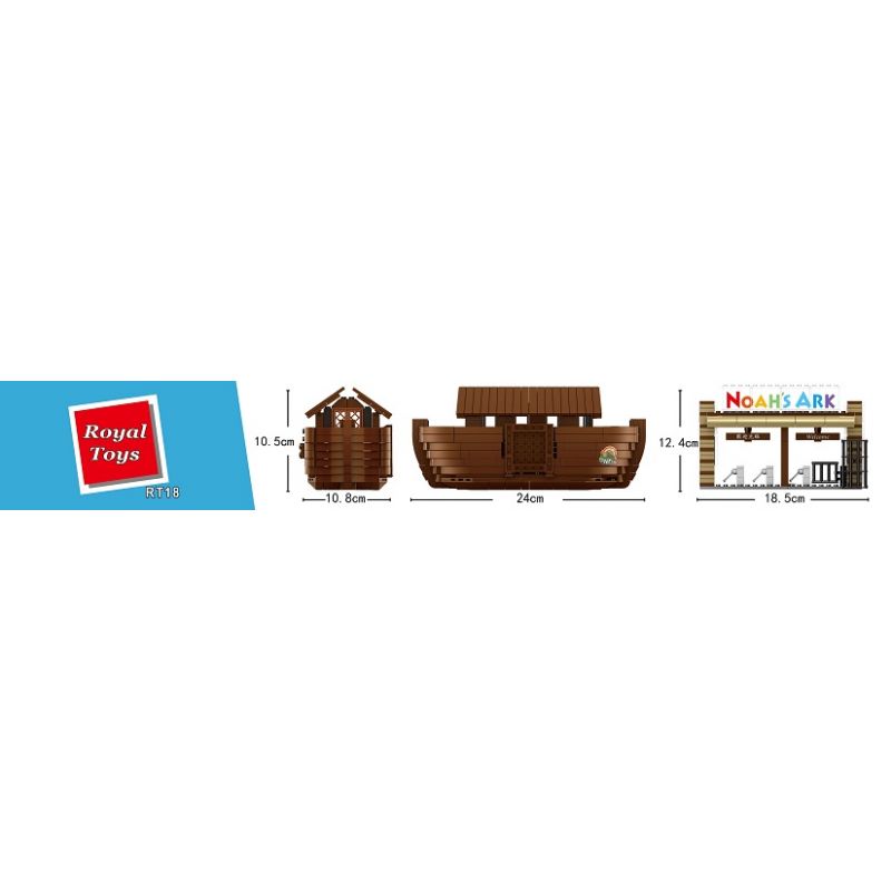 ROYAL TOYS RT18 non  CON TÀU CỦA NÔ-Ê bộ đồ chơi xếp lắp ráp ghép mô hình City CITY STORY NOAH’S ARK Thành Phố 868 khối