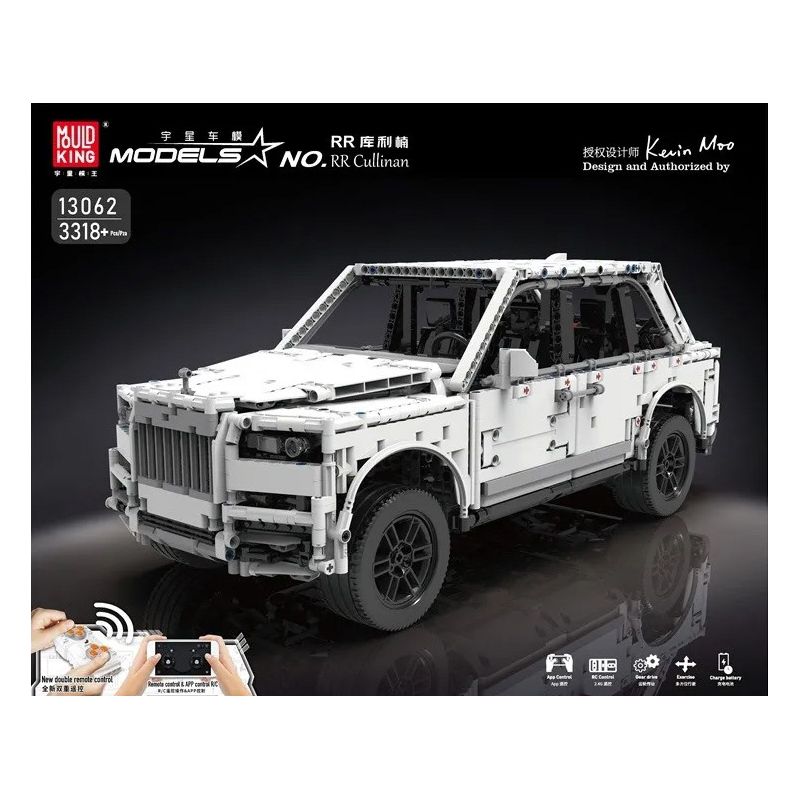 MouldKing 13062 Mould King 13062 non  ROLLS-ROYCE CULLINAN 1:10 tỷ lệ 1:10 bộ đồ chơi xếp lắp ráp ghép mô hình  Kỹ Thuật Công Nghệ Cao Mô Hình Phương Tiện 3318 khối