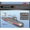 ZHEGAO QJ5063 5063 non  TÀU NGẦM HẠT NHÂN CHIẾN LƯỢC TYPE 092 tỷ lệ 1:190 bộ đồ chơi xếp lắp ráp ghép mô hình Military Army TYPE 092 XIA CLASS Quân Sự Bộ Đội 1020 khối