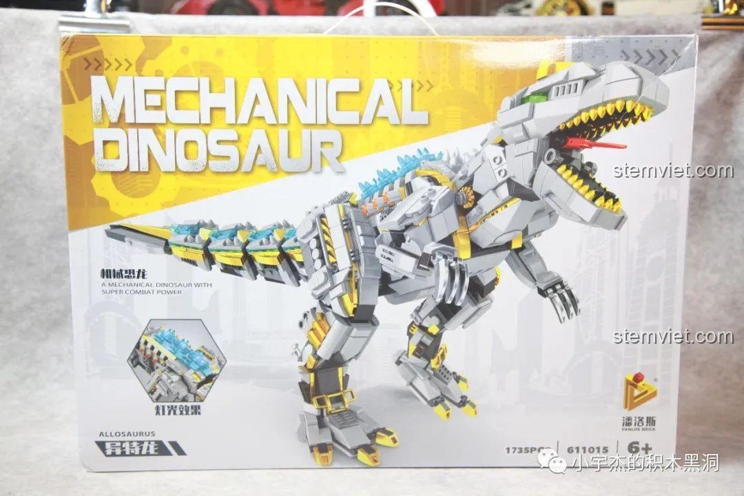 Review Panlos Brick 611015 Khủng long máy có đèn: Cực Chất!