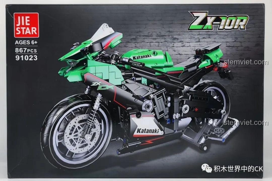 Review JIESTAR 91023 Xe máy Kawasaki ZX-10R: Xịn sò bất ngờ!