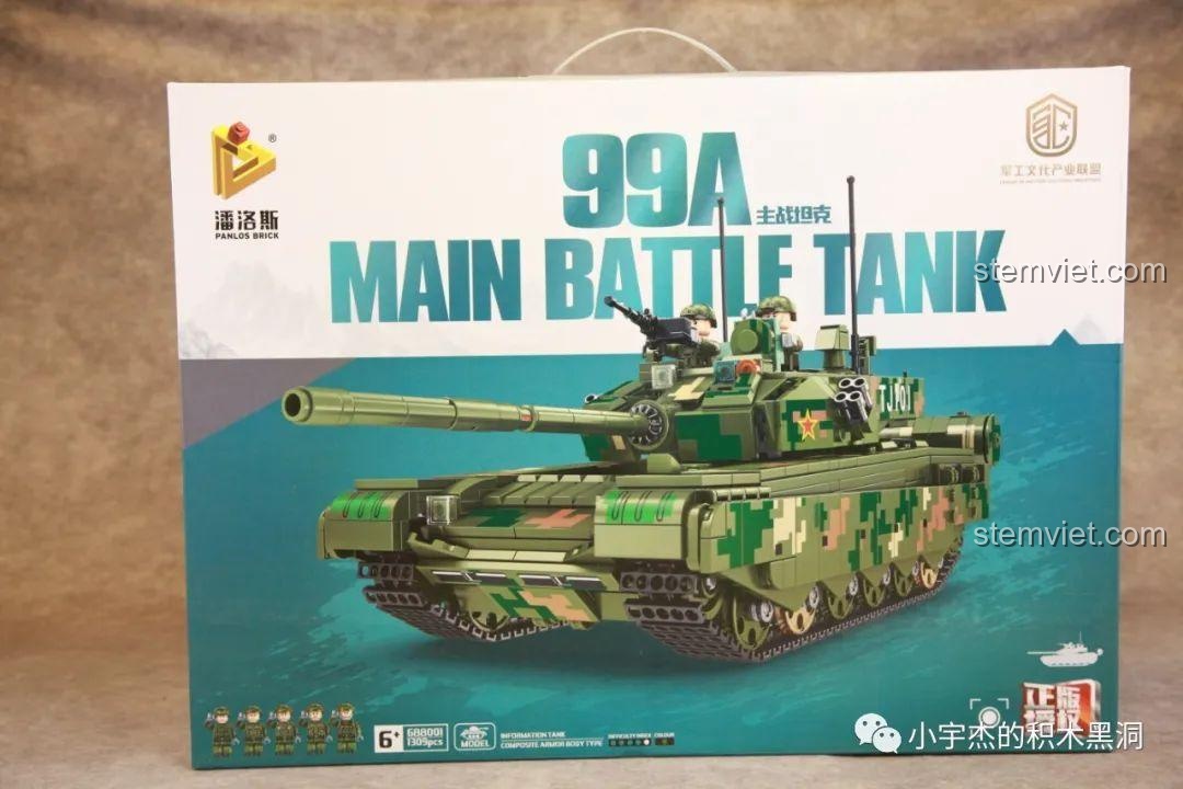 Review Panlos Brick 688001 Xe tăng Type 99A Rằn Ri Xanh