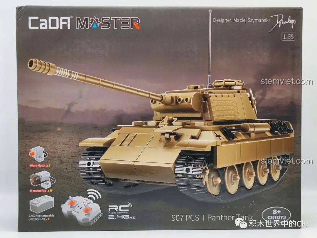 Review CaDA C61073 Xe tăng Panther V: Bố con mình mê tít!