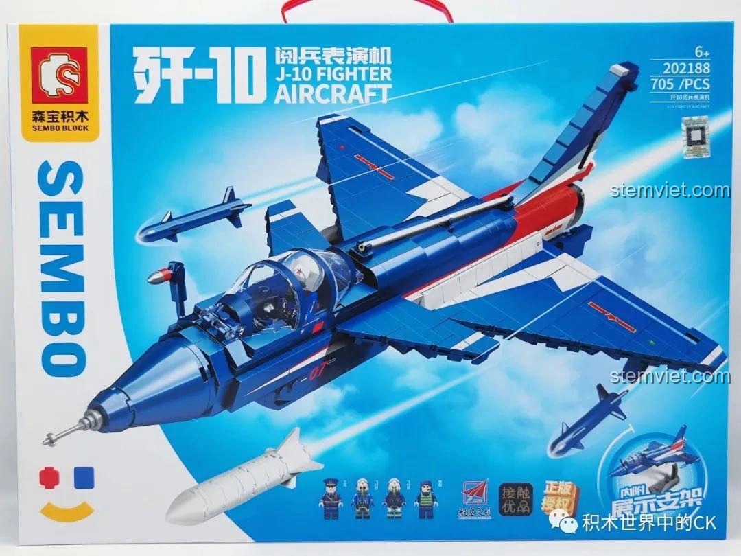 Review SEMBO 202188 Máy Bay Biểu Diễn J-10: Lắp ráp siêu cuốn, bé trai mê tít!