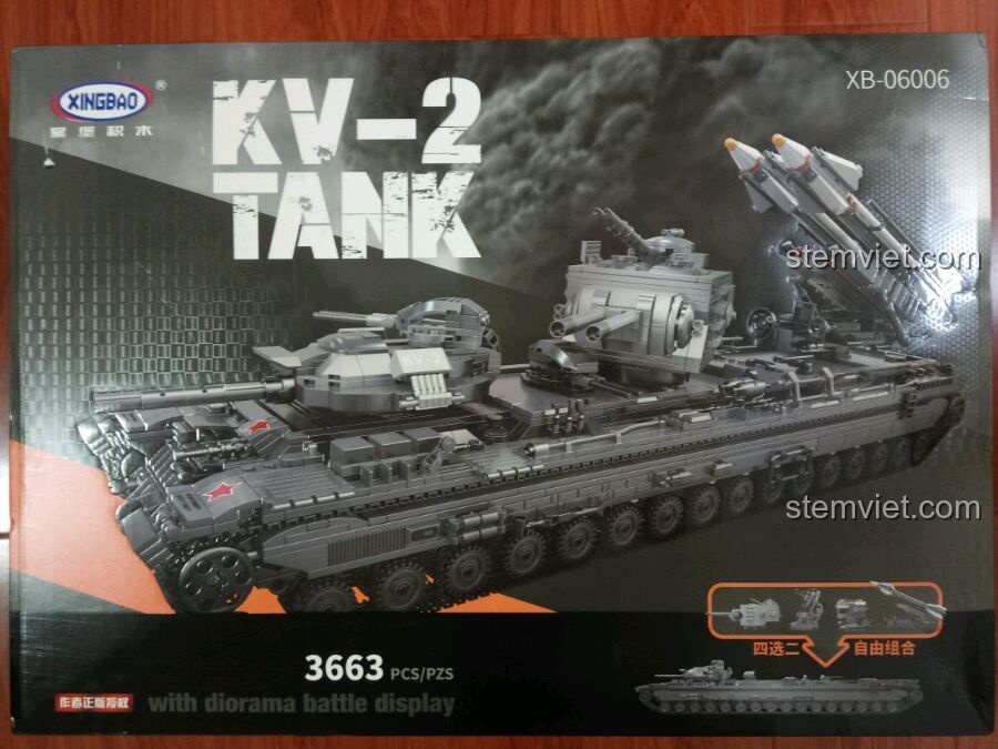 Đánh giá XINGBAO XB 06006 Cỗ xe tăng KV-2 Siêu To Khổng Lồ