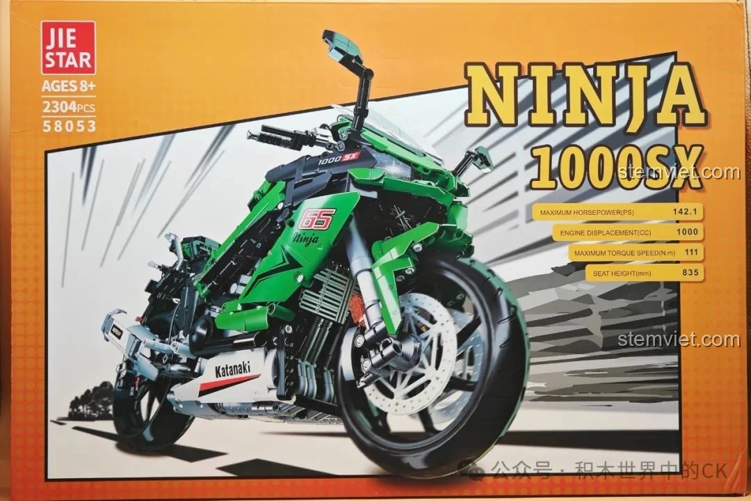 Review JIESTAR 58053 Mô tô Kawasaki Ninja 1000SX: Siêu phẩm lắp ráp tỉ lệ 1:5!