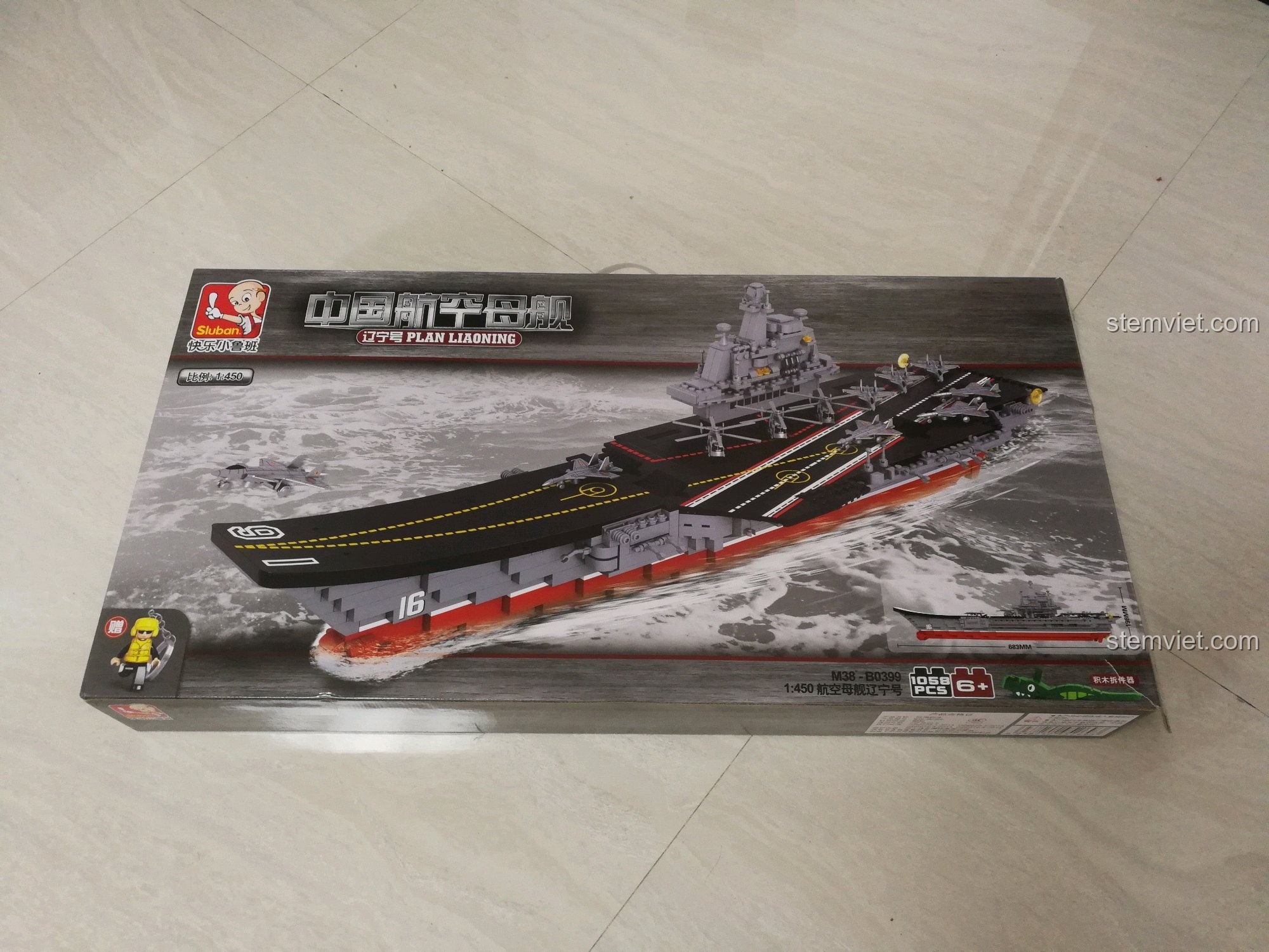 Review Sluban 399 Mô hình tàu sân bay Liêu Ninh: Lắp ráp cực đỉnh!