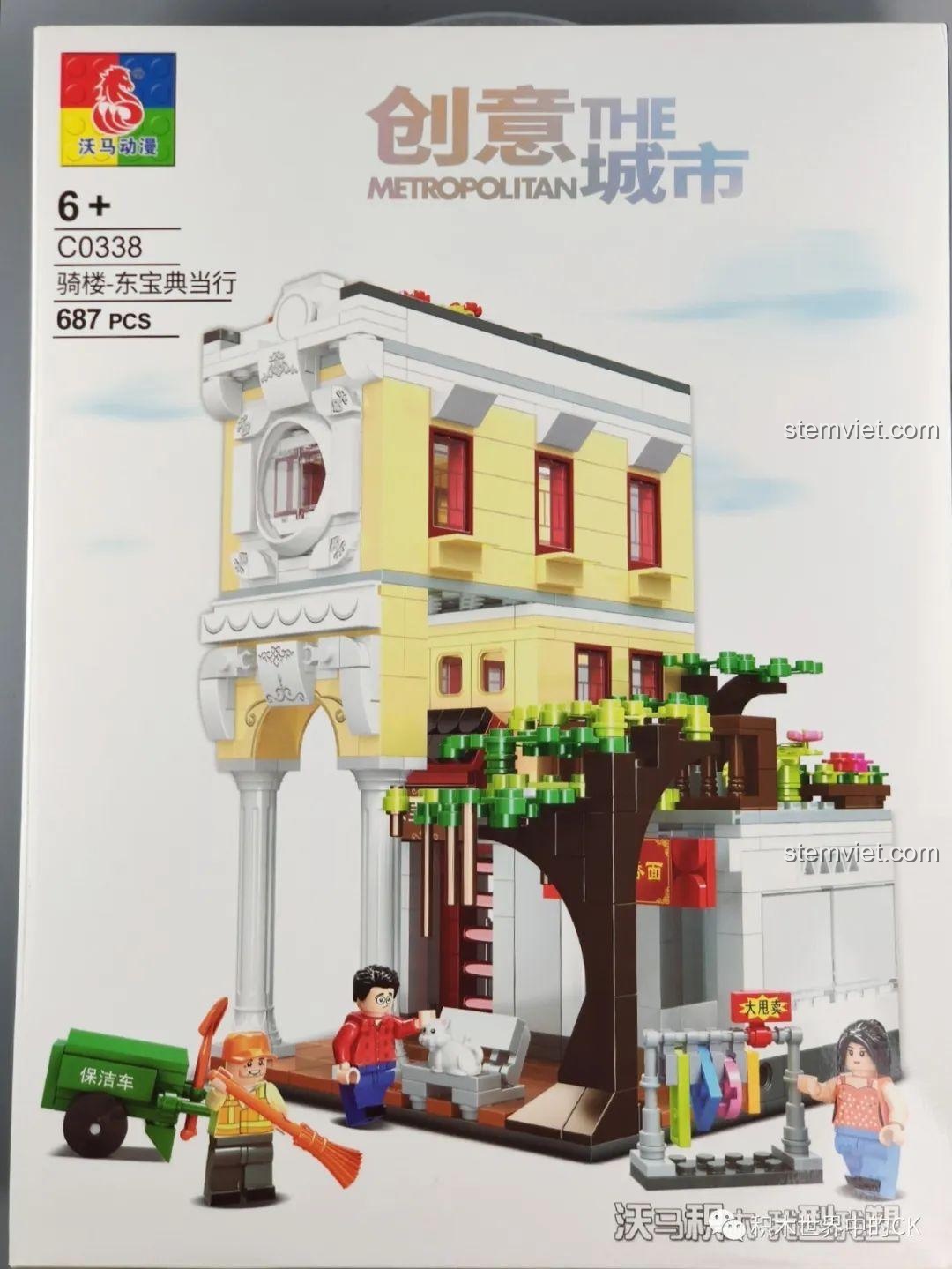 Review WOMA C0338-C0339 Khu Phố Cổ Qilou: Lắp ráp mê say, trưng bày cực chất!