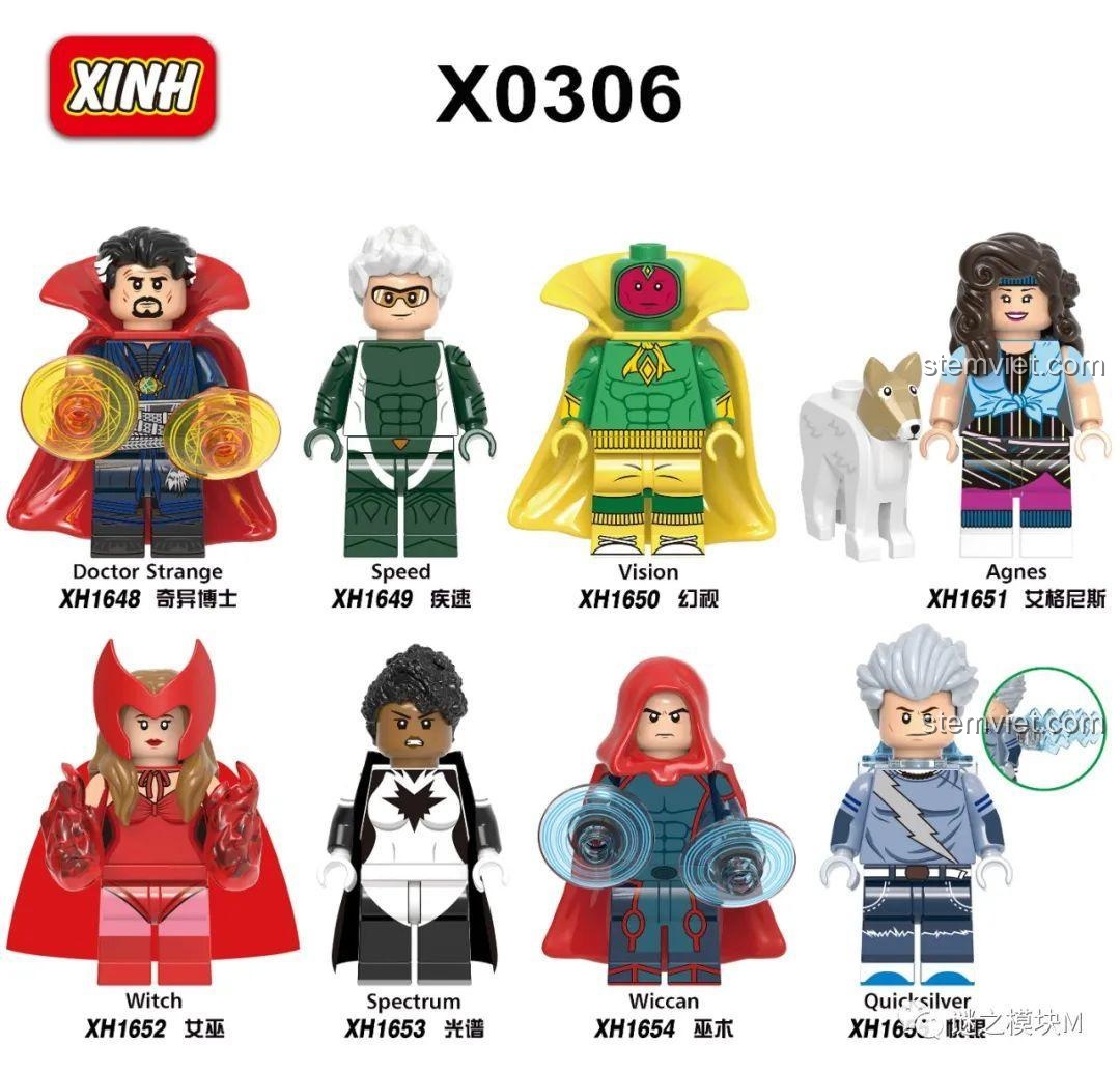 Đánh giá XINH X0306 Minifigure WandaVision: Bộ sưu tập siêu anh hùng độc đáo!