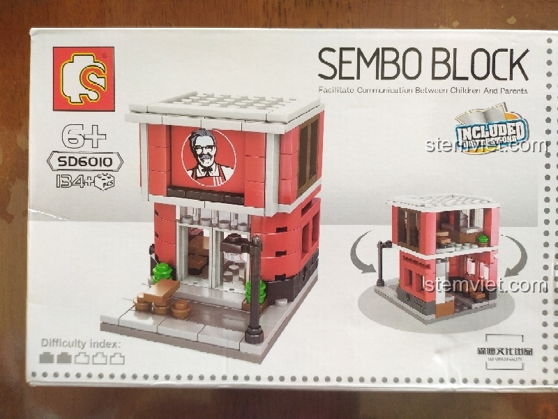 Đánh giá Sembo 6010 Mô hình KFC: Xịn sò cho bé 6+?