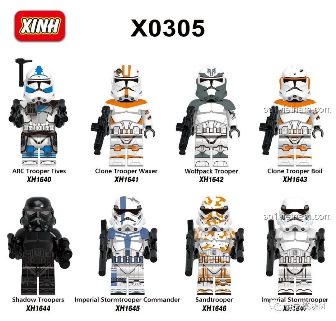 Review Bộ 8 Minifigure Star Wars XINH X0305: Chiến Binh Thiên Hà