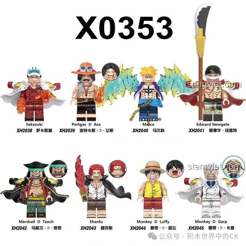 Review Bộ 8 Nhân Vật One Piece XINH X0353: Tuyệt Phẩm Cho Fan Cứng!