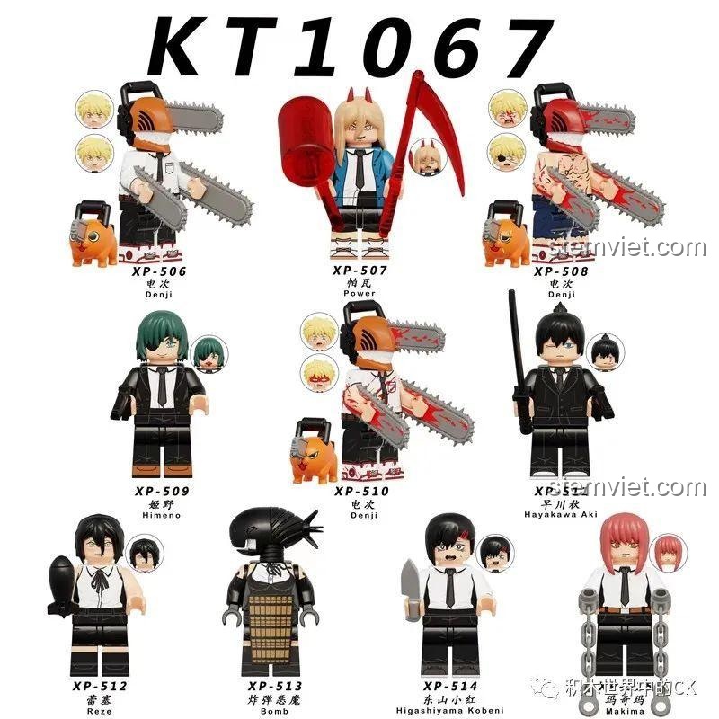 Review Bộ 9 Minifigure Chainsaw Man KORUIT KT1067 Siêu Đỉnh