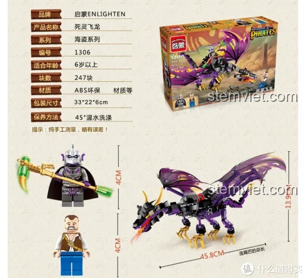 Review Rồng Tử Linh Hải Tặc Enlighten 1306: Rồng Tím Cực Ngầu!