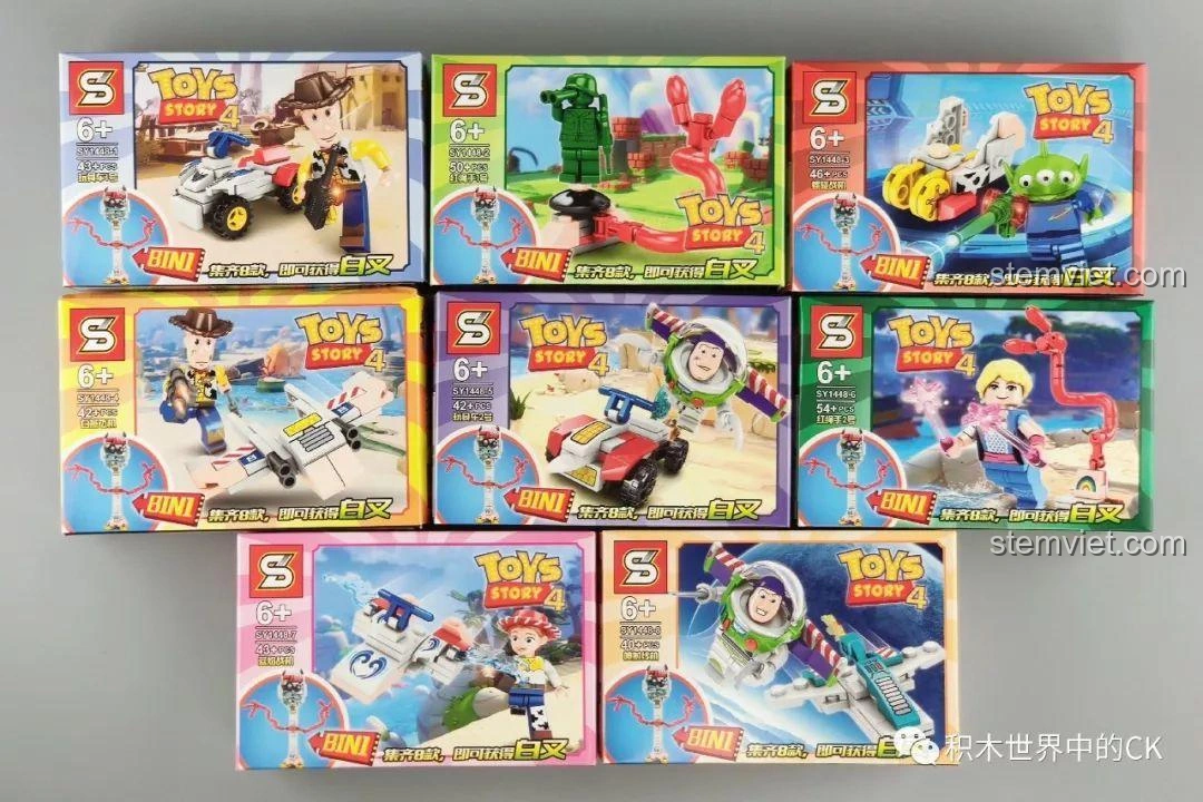Review SY 1448 Bộ Lắp Ráp 8 trong 1 Toy Story 4: Bé mê, mẹ vui!