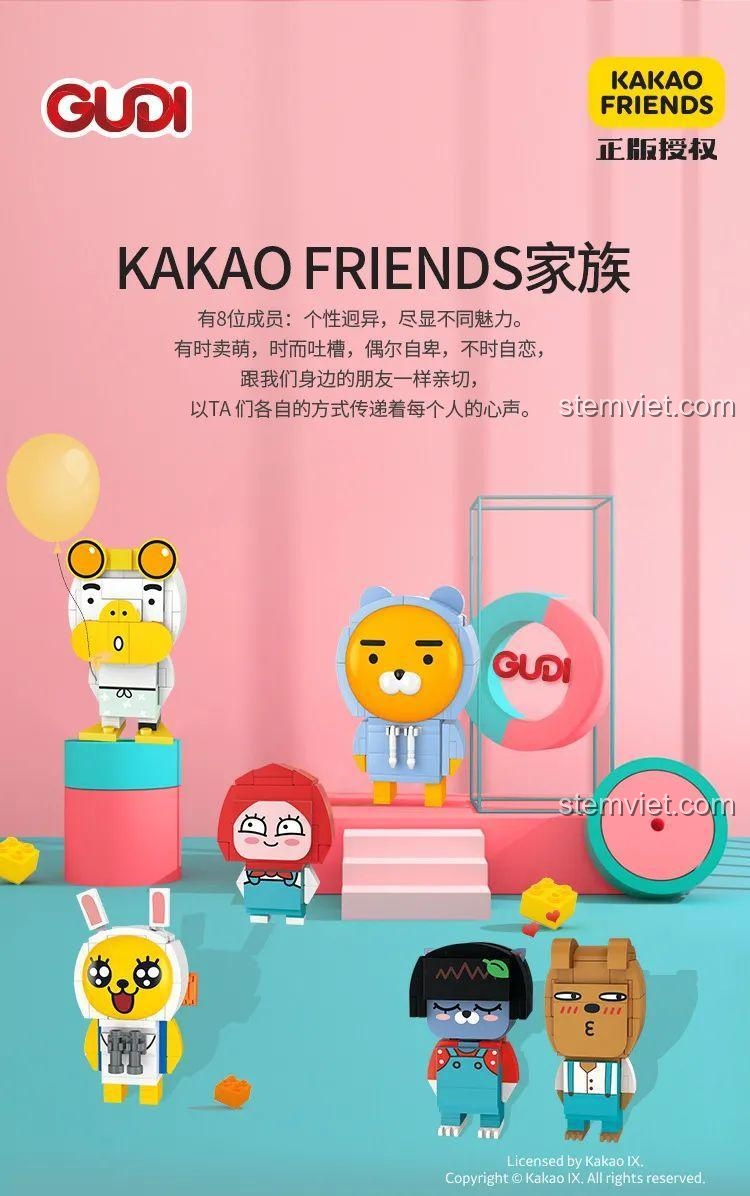 Review GUDI Kakao Friends 52001-52006: Món quà siêu cưng