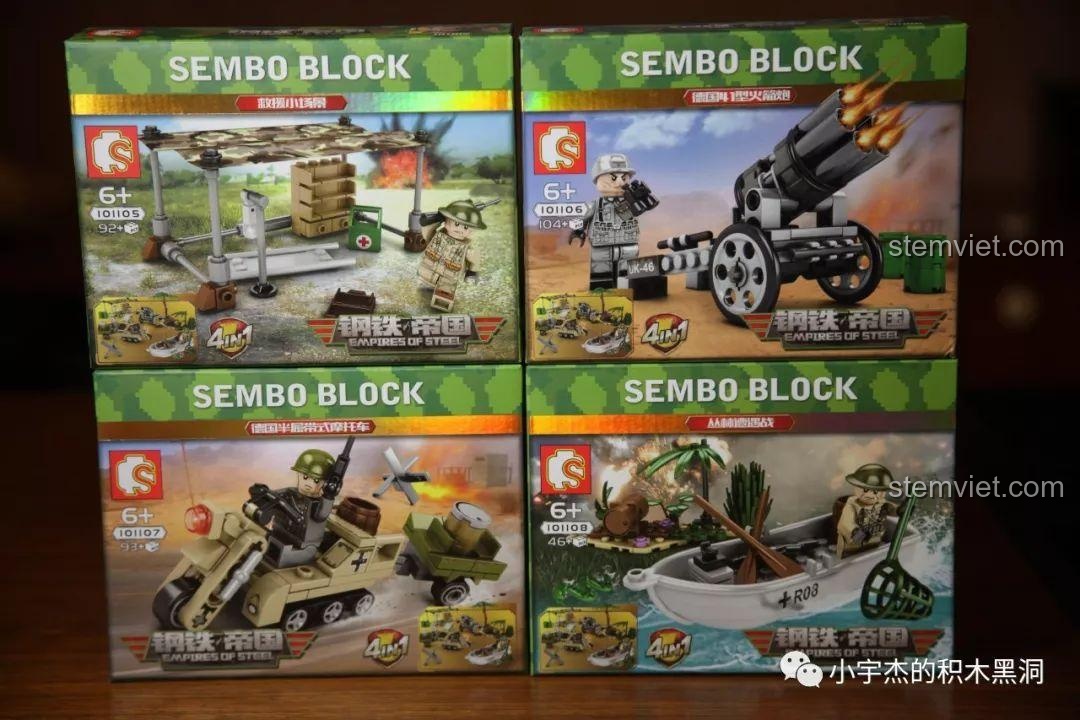 Đánh giá SEMBO 101105-101108: Bộ sưu tập Thế Chiến 2 mini