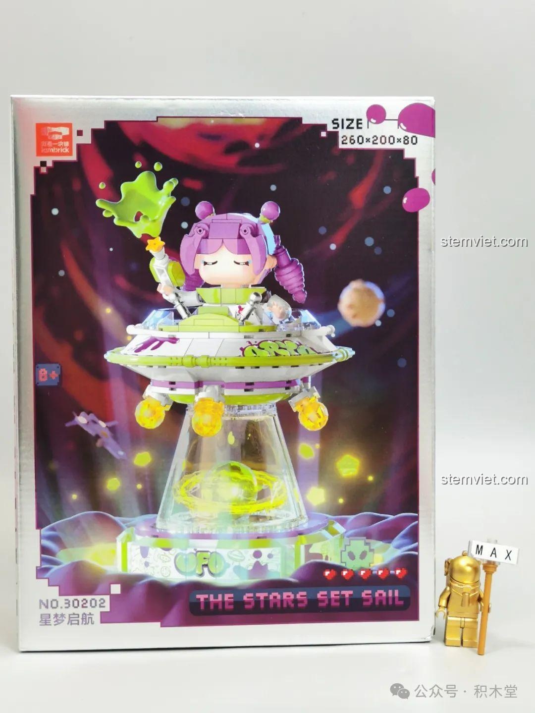 Đánh giá iambrick 30202: Đèn ngủ UFO siêu cute cho bé gái