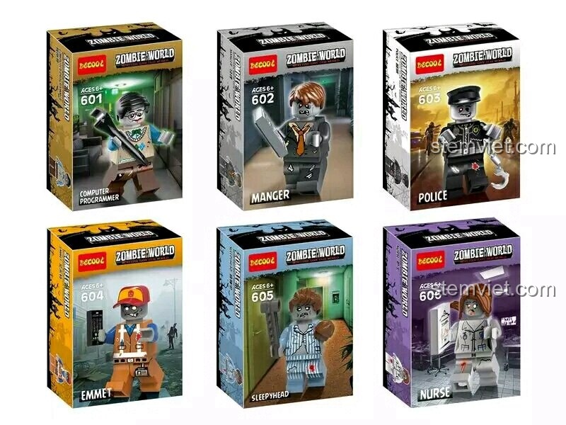 Review Degao 601 Thế giới Zombie: 6 Minifigure - Đồ chơi lắp ráp cực chất cho bé!