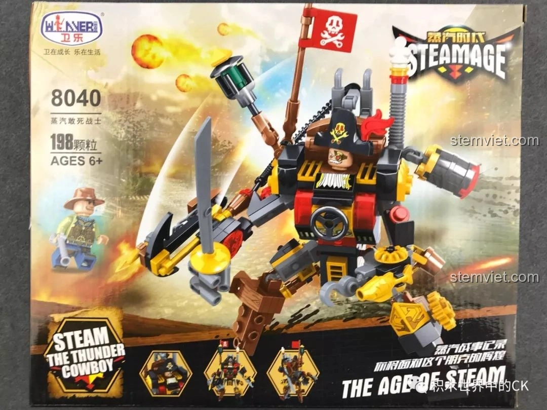 Review Winner 8040 Chiến Binh Hơi Nước: Robot hải tặc cực ngầu!
