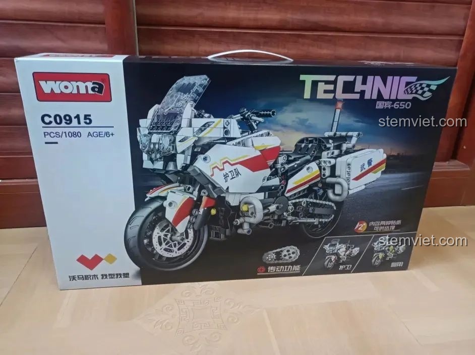 Review WOMA C0915 Mô tô Quốc Bân-650: Đồ chơi lắp ráp siêu chất cho bé trai!