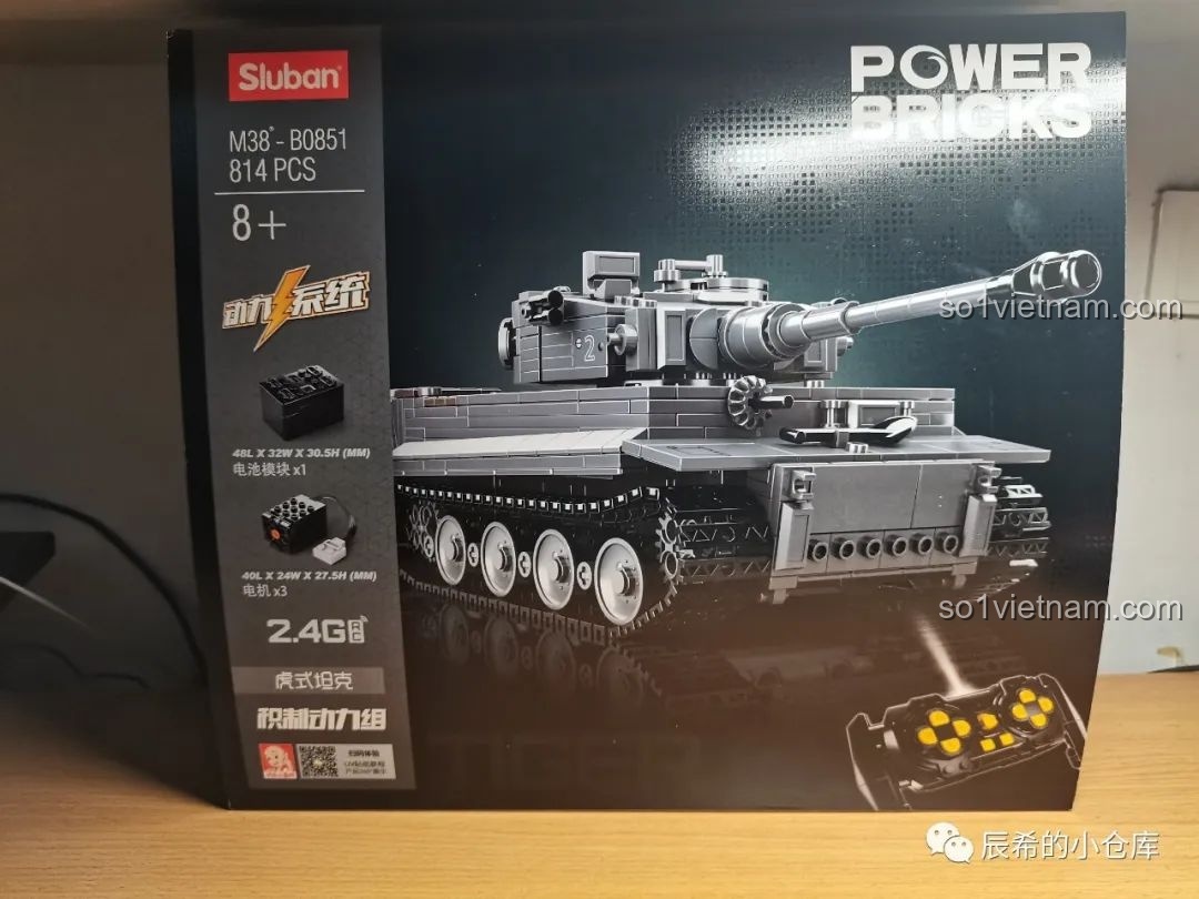 Review Sluban M38-B0851: Xe Tăng Tiger I RC Cho Bé 8 Tuổi