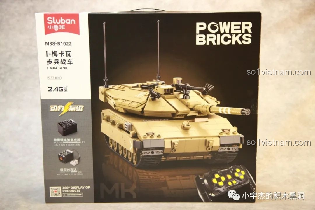 Đánh giá Sluban M38-B1022 Merkava MK4: Xe tăng RC cực ngầu
