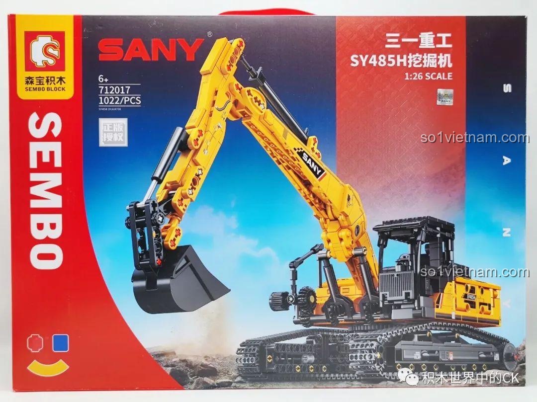 Review Sembo 712017 Máy xúc SY485H: Lắp ráp siêu đỉnh!