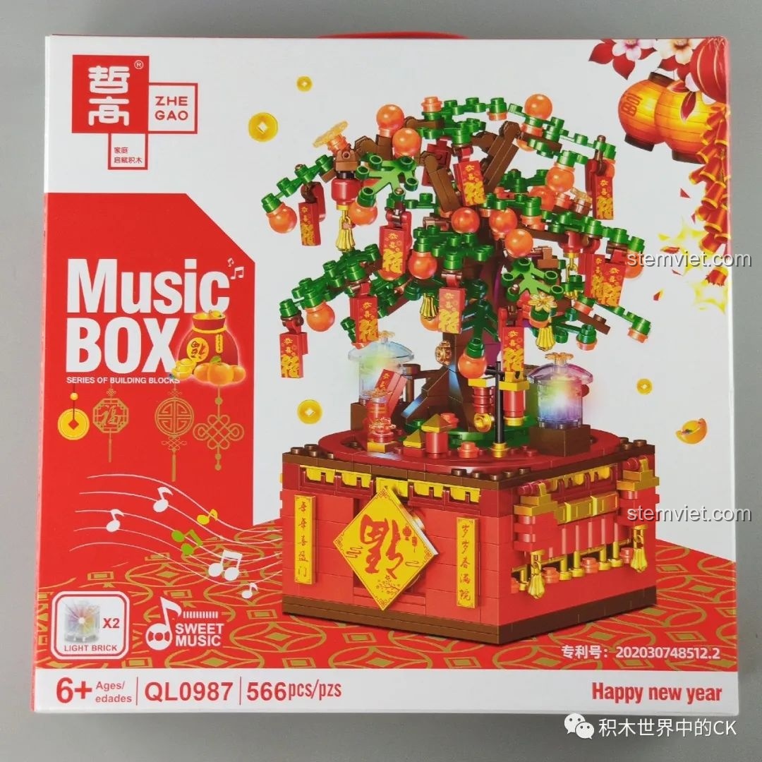 Review ZHEGAO QL0987: Hộp nhạc Cây Phát Tài Tết 2020 độc đáo
