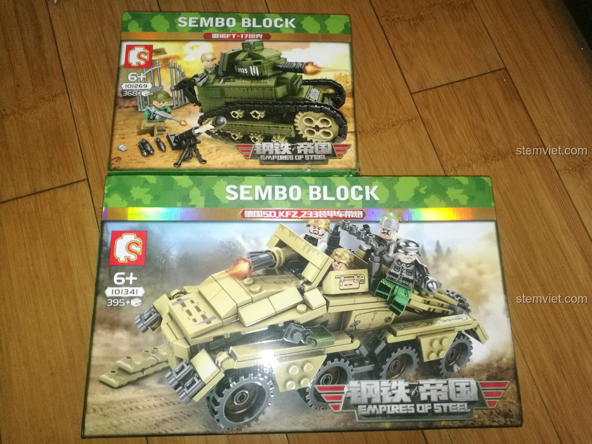 Review SEMBO 101269 Xe tăng Renault FT-17 và 101341