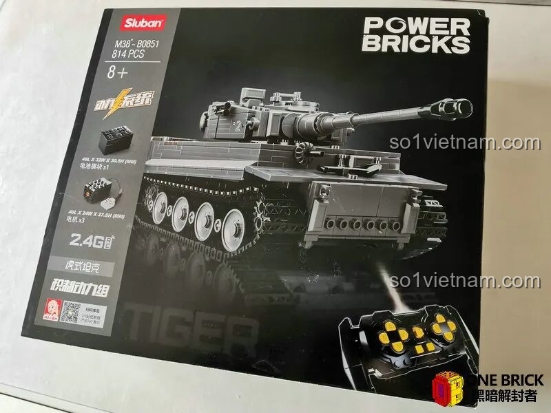 Review Sluban M38B0851 Hổ thép Tiger I: Quà cho bé 8 tuổi