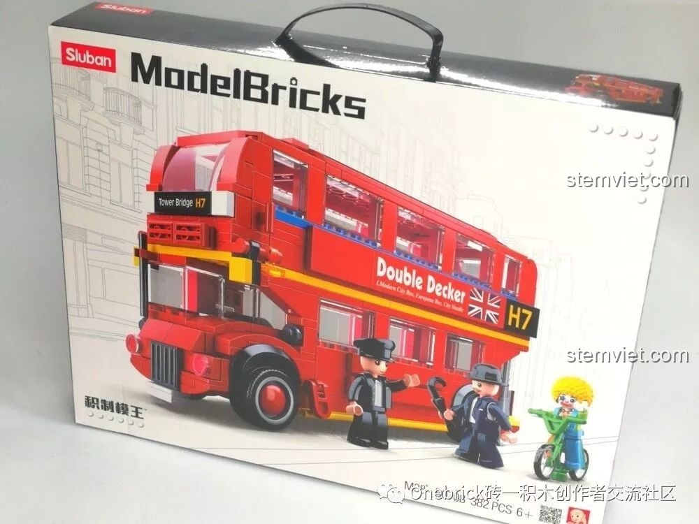 Review Xe buýt Đỏ Hai Tầng London Sluban M38-B0708: Lắp ráp mê ly!