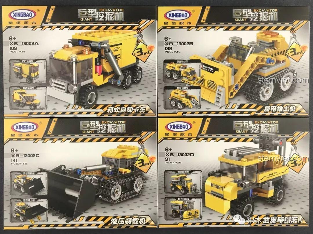 Review Xingbao XB-13002 Máy Xúc Cỡ Lớn 8 trong 1 Cực Ngầu!