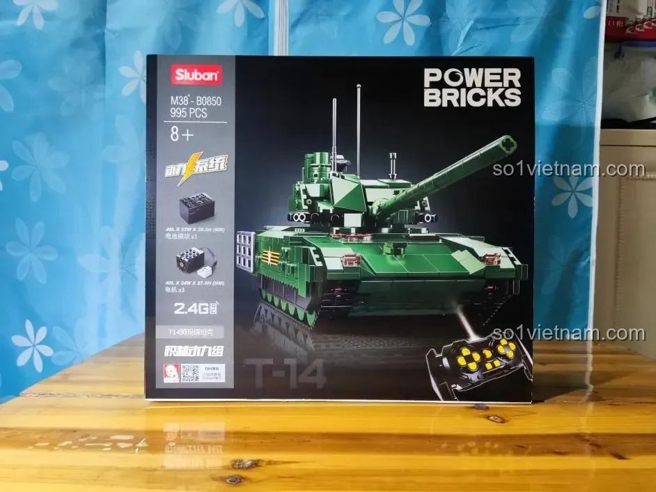 Review Sluban M38-B0850 Xe tăng T-14 Armata RC Cực Ngầu