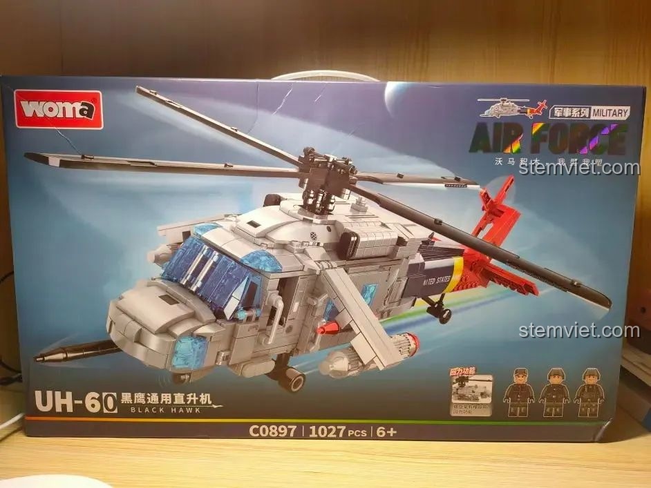 Đánh giá WOMA C0897 Trực thăng Black Hawk: 1027 Mảnh Ghép