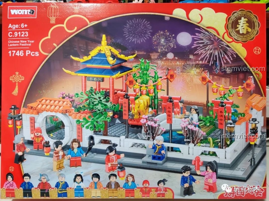 Đánh giá WOMA 9123 Mô hình vườn cổ trang - Set Tết siêu đẹp!