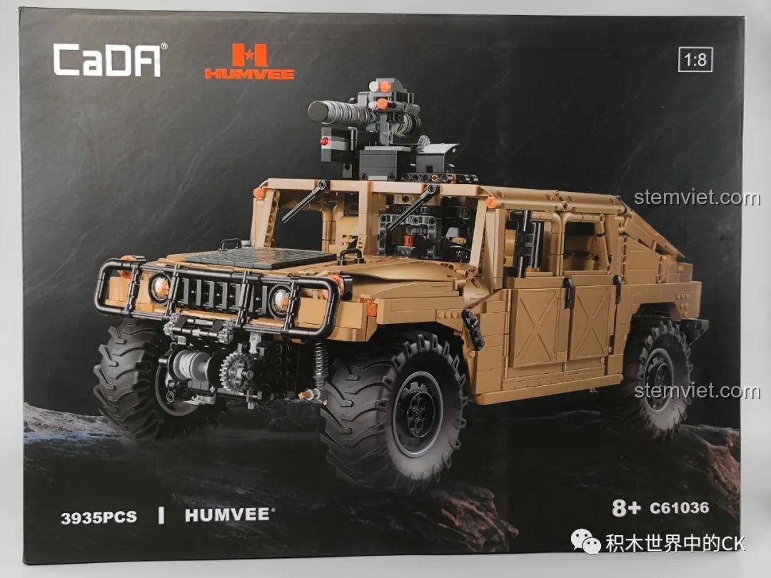 Review CaDA C61036 Humvee H1 1:8 - Siêu phẩm lắp ráp quân sự
