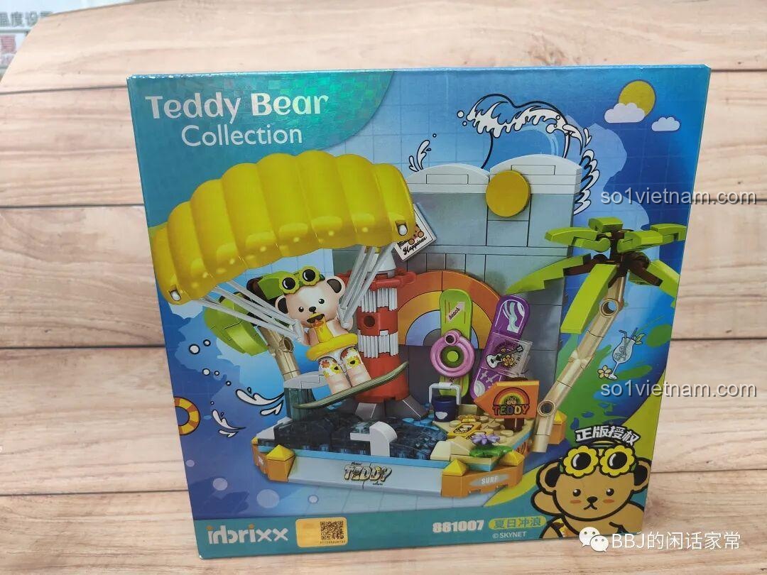 Review inbrixx 881007 Gấu Teddy Lướt Sóng: Món quà hè cực chill cho bé!