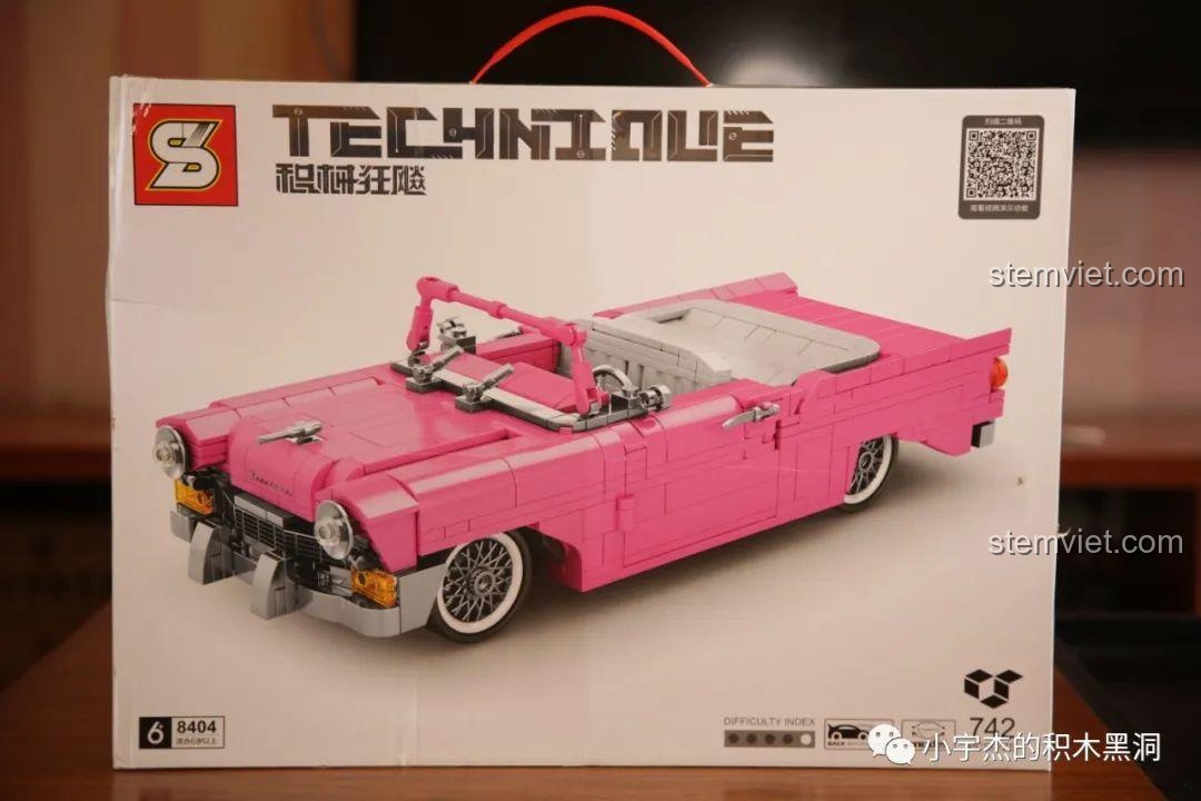Đánh giá JiaZhi 8404: Xe Chevrolet Mui Trần Hồng Cổ Điển - Đồ chơi lắp ráp cực chất!