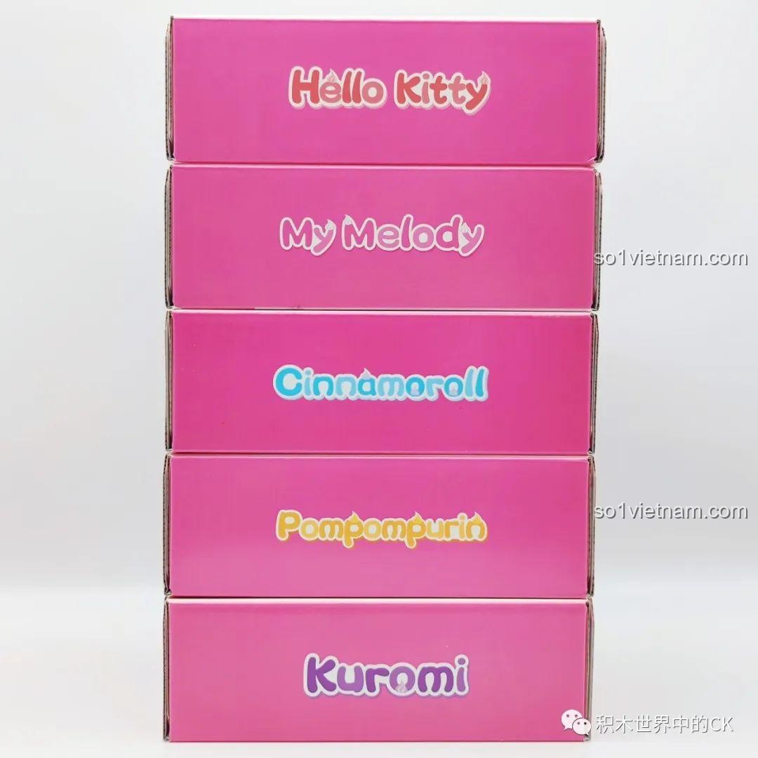 Sự đa dạng của các nhân vật Sanrio trong bộ lắp ráp Cupcake của Keeppley.