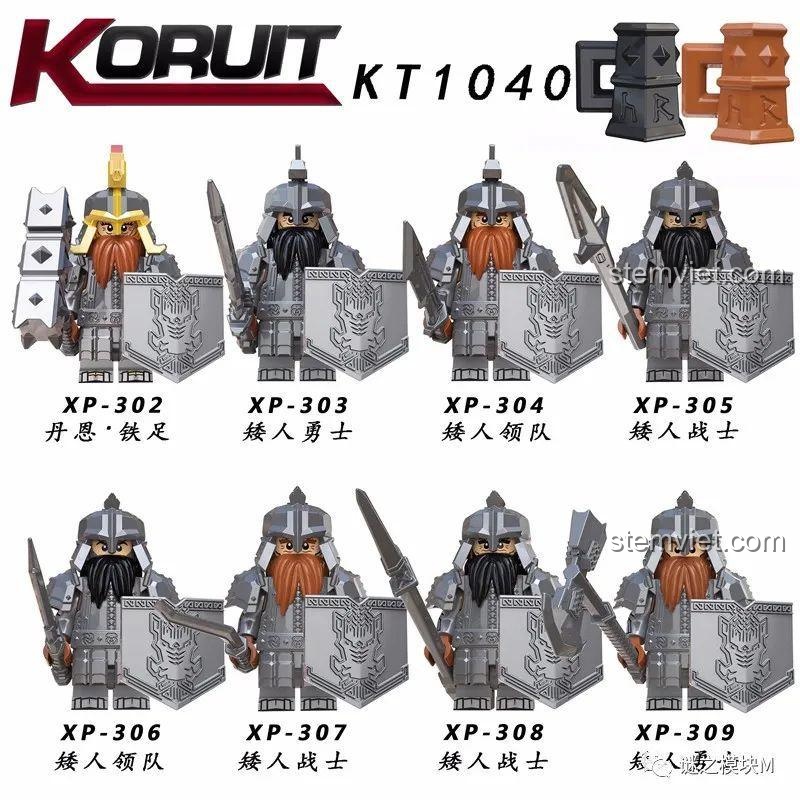Review Bộ 8 Minifigure Chiến Binh Người Lùn XINH X0314 & KORUIT KT1040: Đáng tiền không?