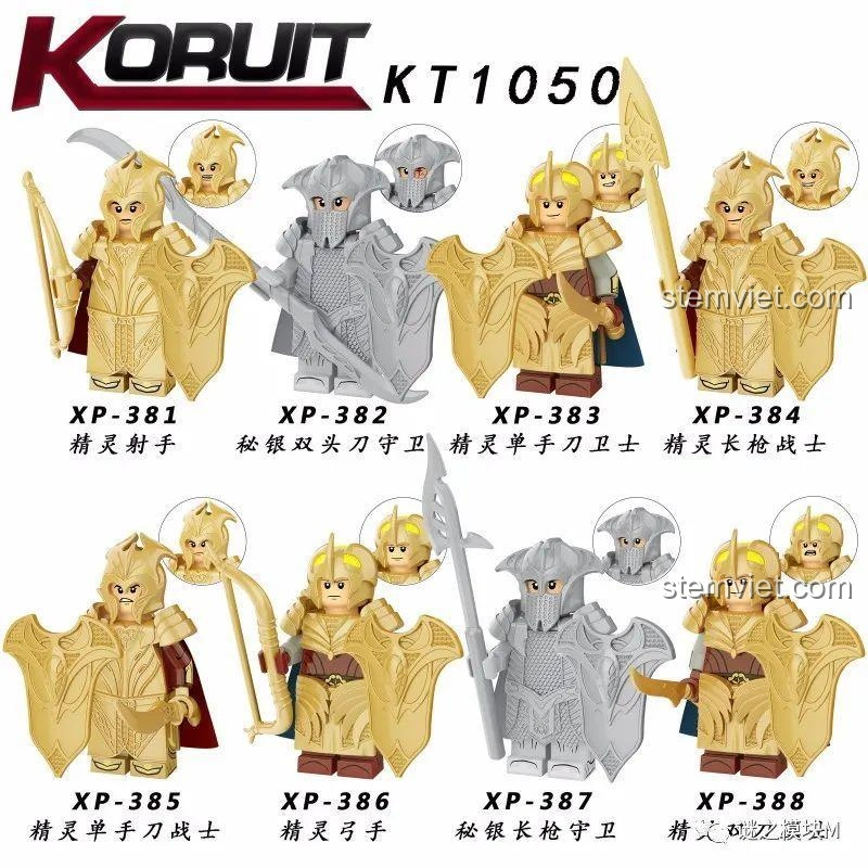 Review KORUIT KT1050 Chiến binh Tinh Linh: Bộ minifigure Chúa tể những chiếc nhẫn cực chất cho bé!