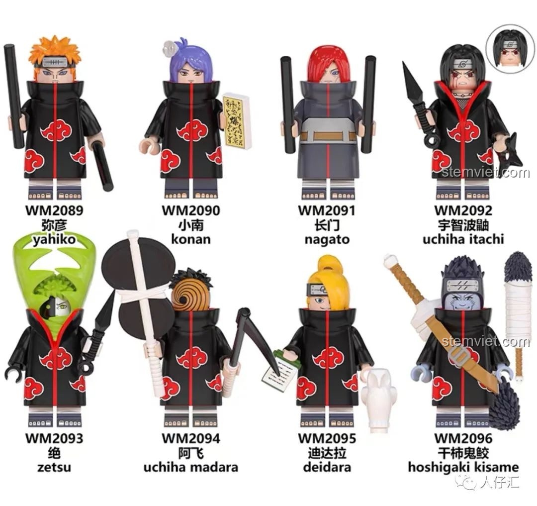 Review Minifigures Naruto Akatsuki WM: Chi tiết áo choàng và nhân vật đỉnh cao!