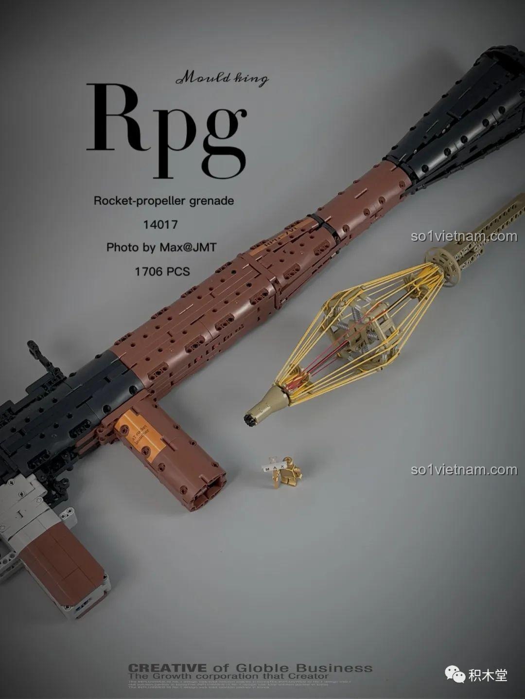 Review chi tiết bộ lắp ráp RPG-7 Mould King 14017 cực đỉnh
