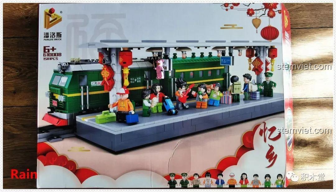 Review Panlos Brick 610008 Tàu Hỏa Xanh Lá Cây: Ký Ức Tuổi Thơ Sống Động!