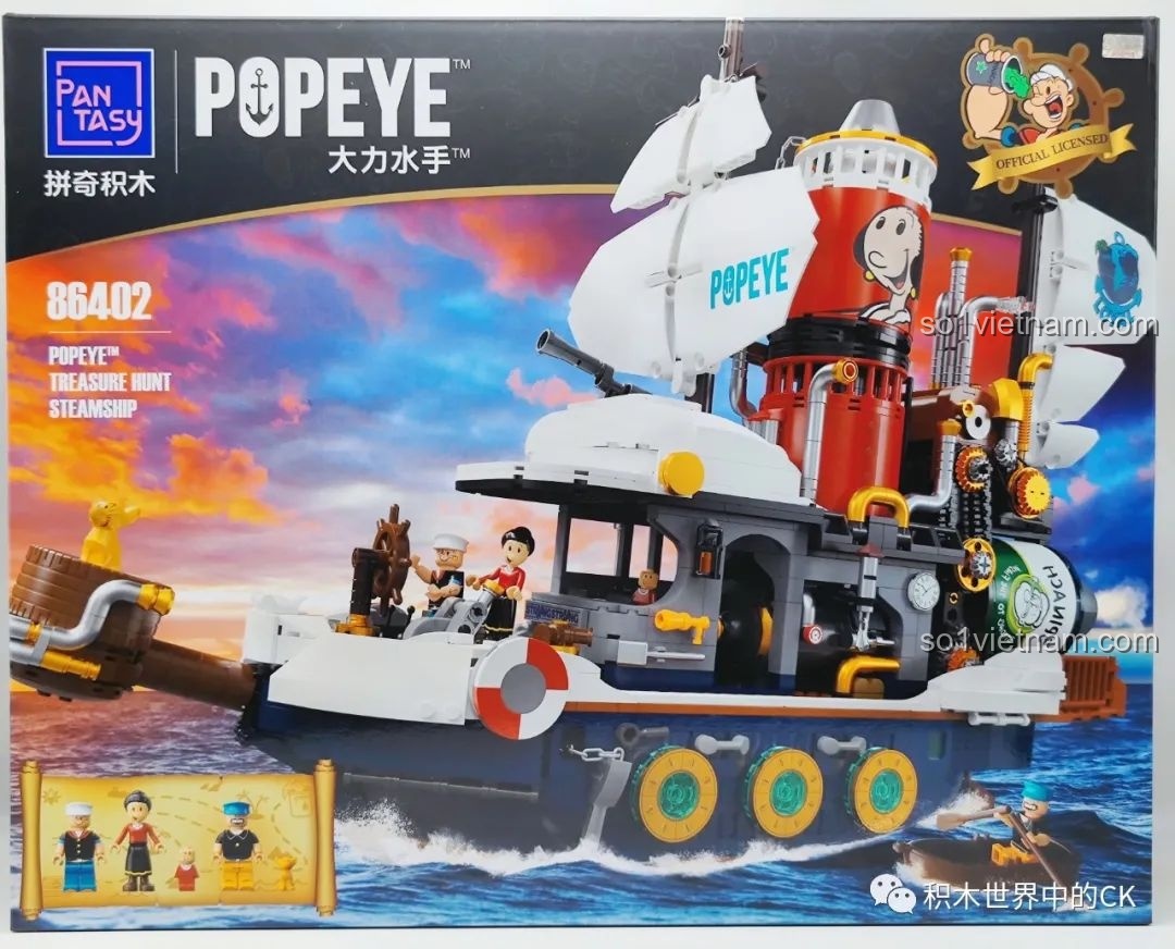 Review Bộ Lắp Ráp Thuyền Hơi Nước Popeye 86402: Siêu Phẩm Cho Fan