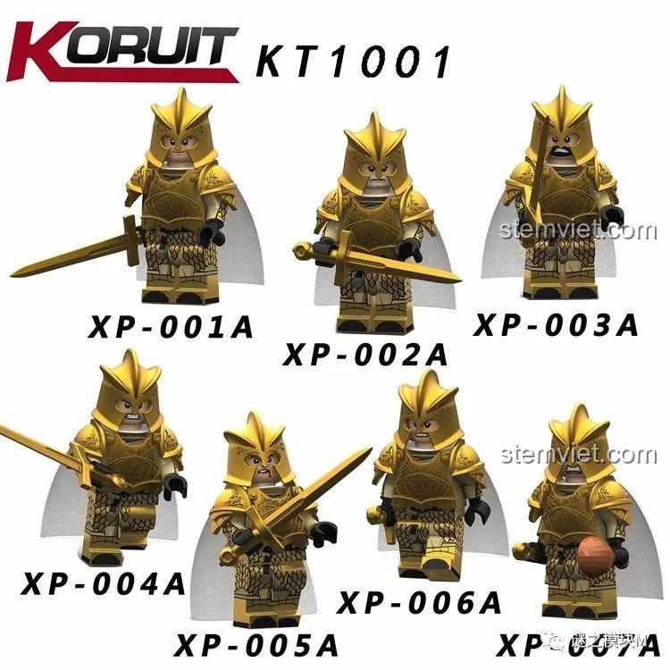 Review Bộ 7 Minifigure Đội Vệ Vương Kingsguard KORUIT KT1019