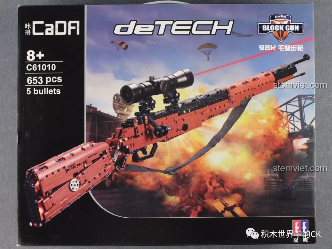 Review CaDA C61010 Súng bắn tỉa Kar98k Mauser: Mô hình 1:1 bắn đạn xốp!